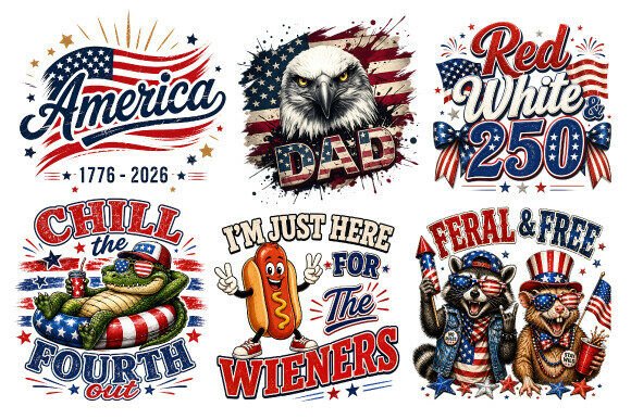 4th of July PNG Bundle: Bold Patriotic Graphics