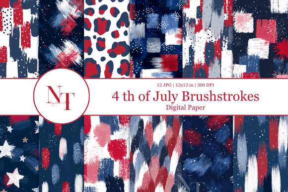 Beyond the Flag: Modern Patriotic Design with Brushstrokes