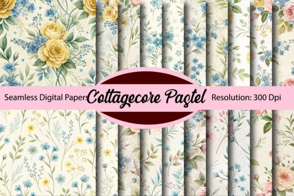 Embrace Soft Aesthetics with Cottagecore Pastel Digital Paper