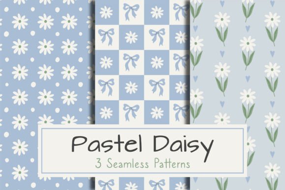Soft Blue Charm: Using Pastel Daisy Seamless Patterns