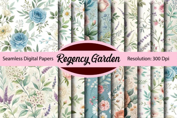 Unleash Your Creativity with Regency Garden Seamless Digital Paper