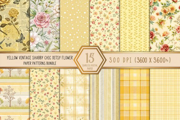 Warm Retro Printable Backgrounds for Cottagecore Crafts