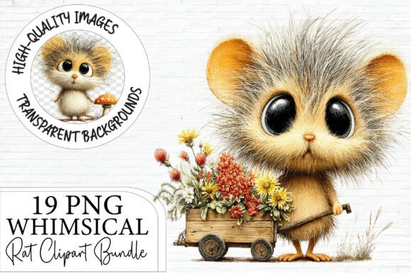 Whimsical Whimsical Rat Clipart: A Playful Design Asset