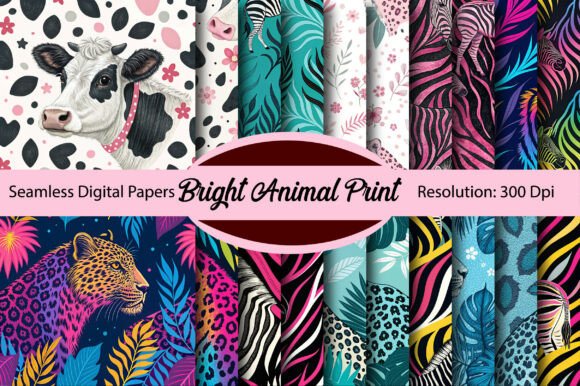 Wildly Versatile: The Power of Bright Animal Print Digital Paper